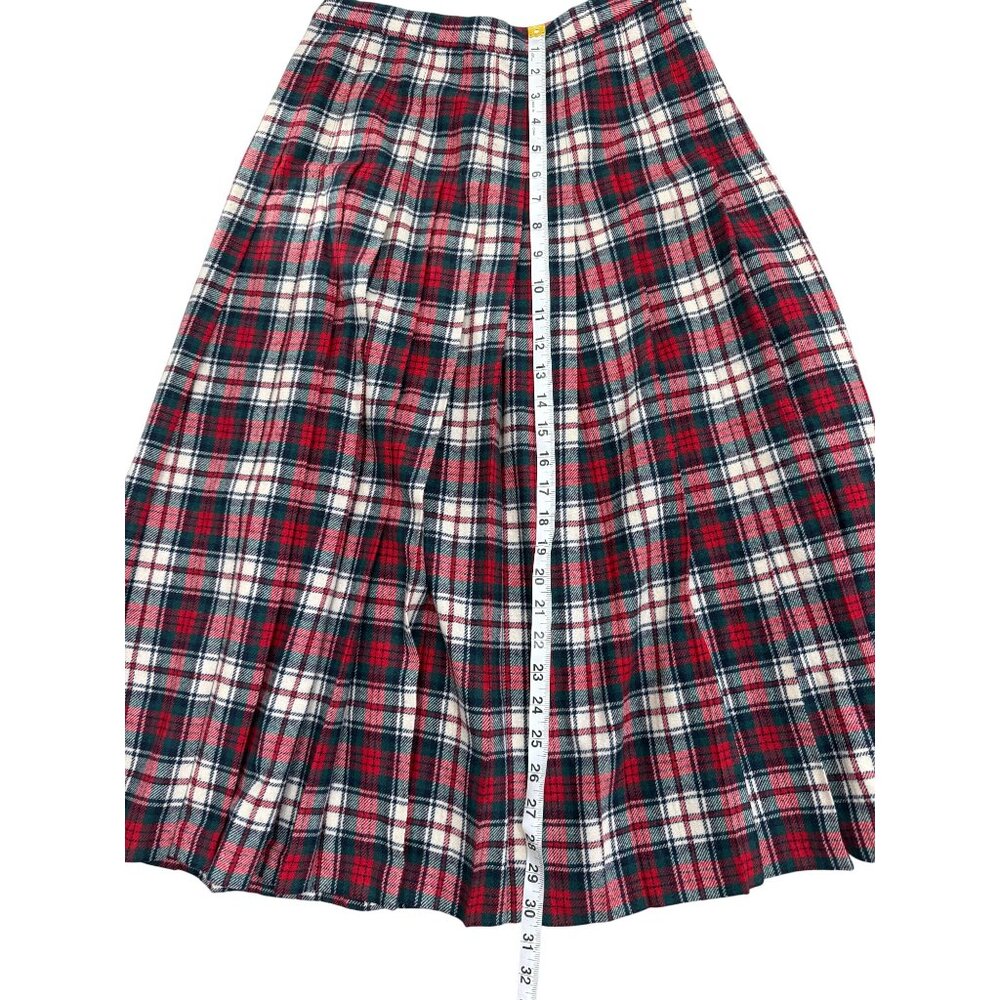 Pendleton Macduff Tartan Set of 2 Skirts Plaid Red Wool & White Black Size 8 - Picture 6 of 13